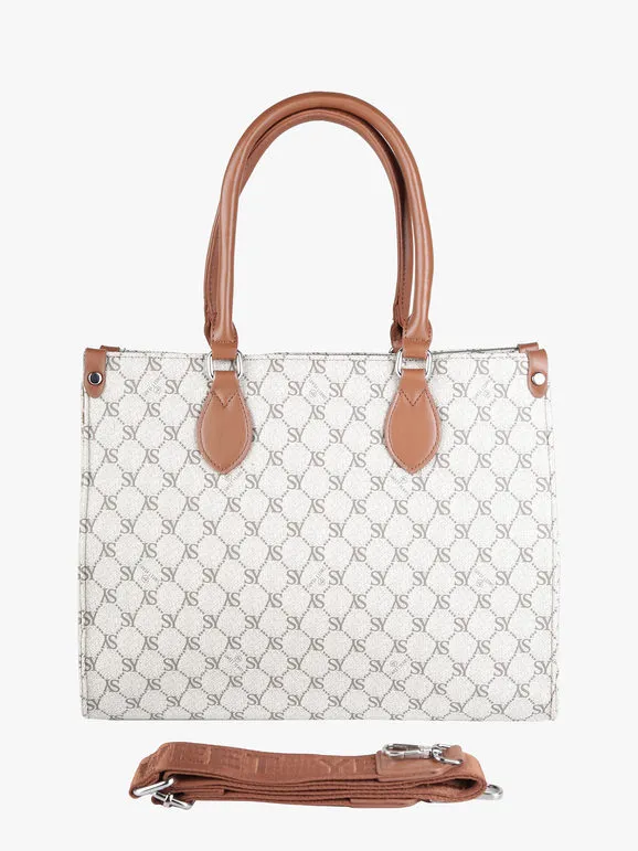 Sweet Years Bolso de mujer rígido con estampados y doble asa.