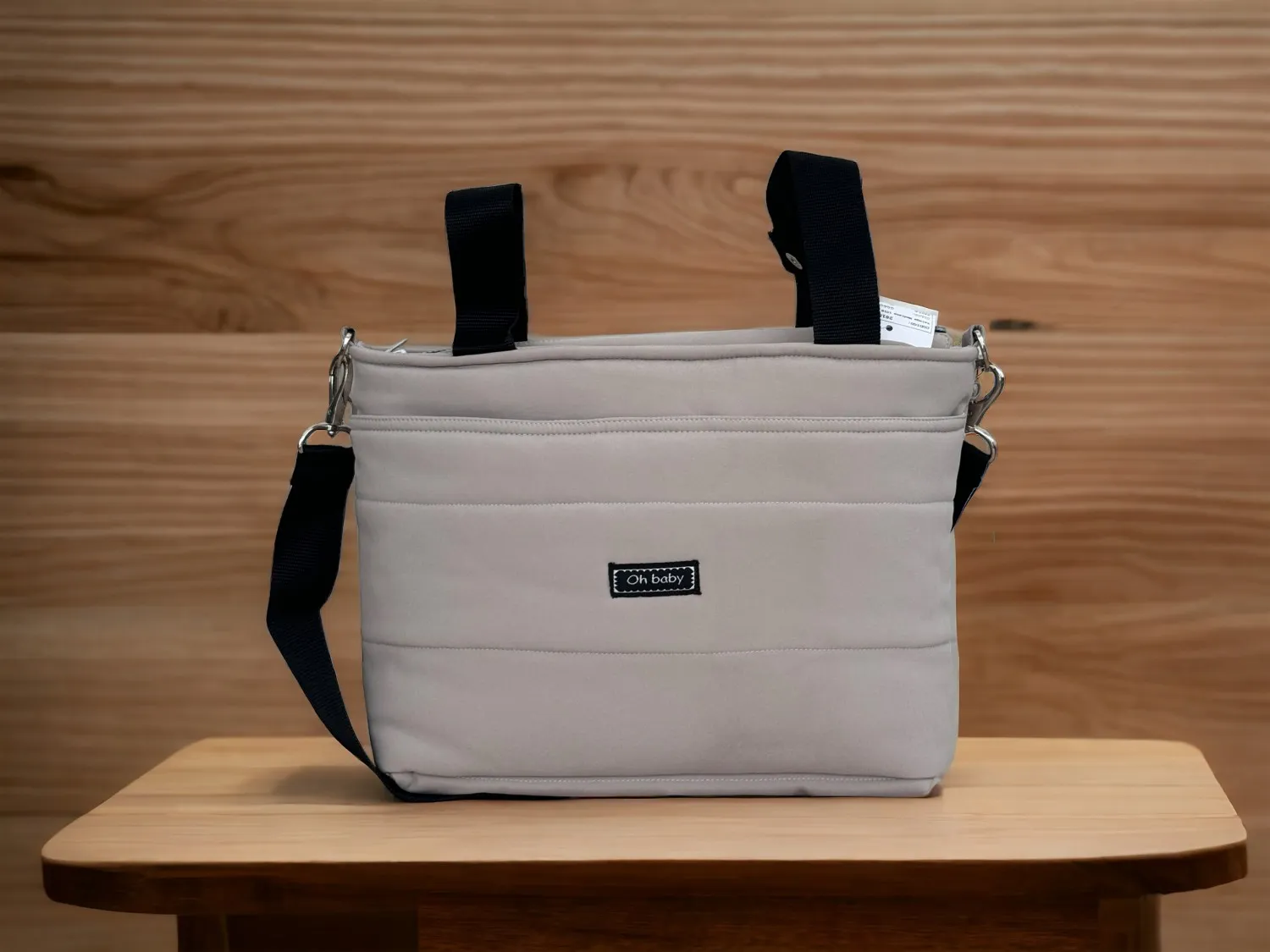 Talega mediana universal. Tejido Softshell camel y negro