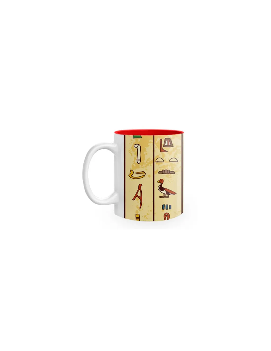 Taza Cerámica con jeroglíficos egipcios