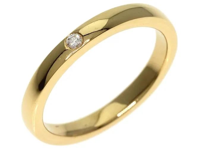 Tiffany & Co Anillo de Diamante 1P Tiffany Stacking Band Dorado 