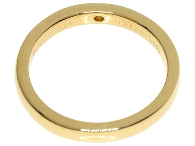 Tiffany & Co Anillo de Diamante 1P Tiffany Stacking Band Dorado 