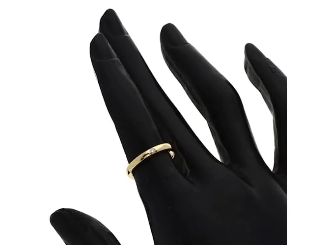 Tiffany & Co Anillo de Diamante 1P Tiffany Stacking Band Dorado 