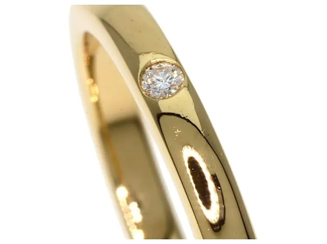 Tiffany & Co Anillo de Diamante 1P Tiffany Stacking Band Dorado 