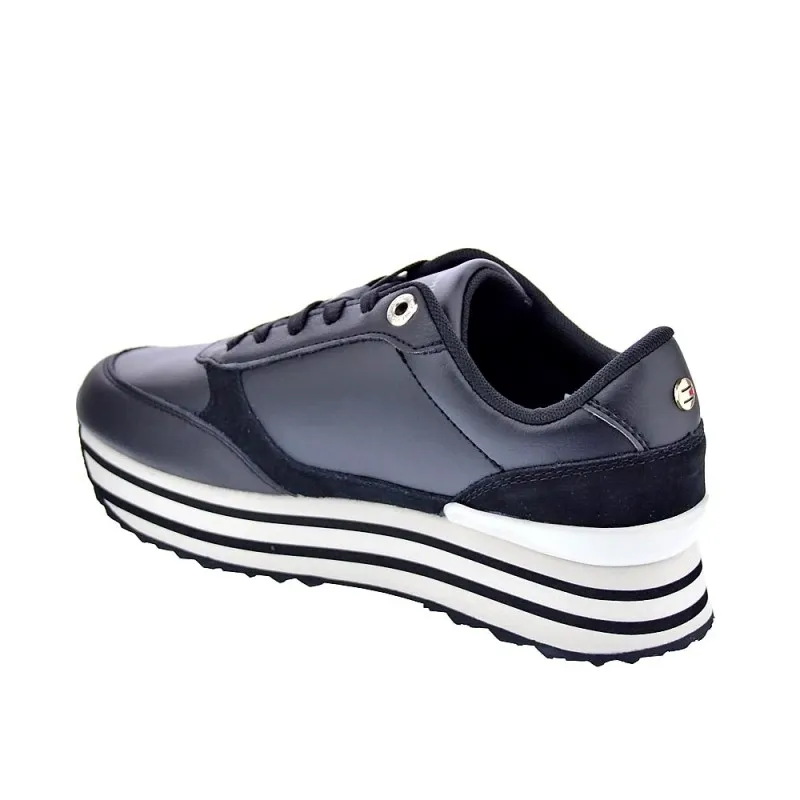 Tommy Hilfiger Zapatillas Mujer Stripes Trainer Negro