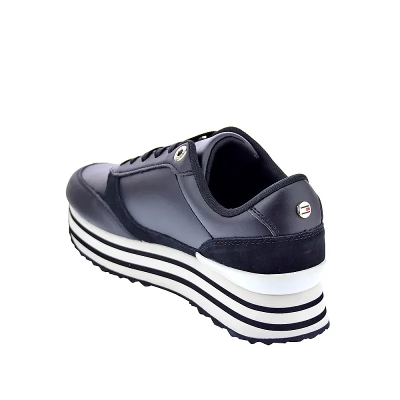Tommy Hilfiger Zapatillas Mujer Stripes Trainer Negro