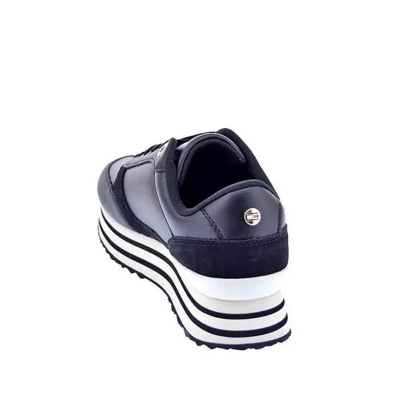 Tommy Hilfiger Zapatillas Mujer Stripes Trainer Negro