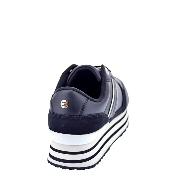 Tommy Hilfiger Zapatillas Mujer Stripes Trainer Negro