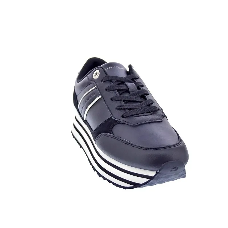 Tommy Hilfiger Zapatillas Mujer Stripes Trainer Negro