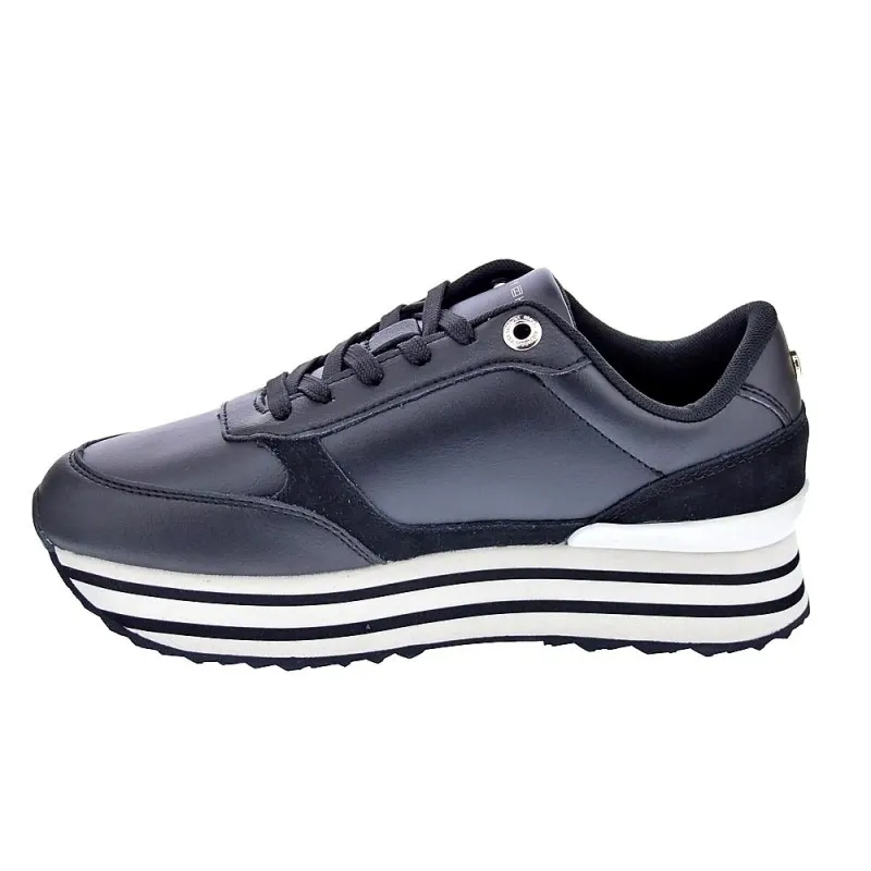 Tommy Hilfiger Zapatillas Mujer Stripes Trainer Negro
