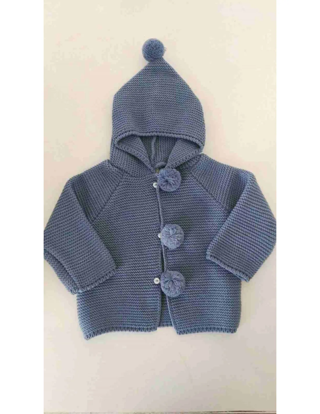 Trenca de bebe con capucha y pompones de Yoedu Invierno