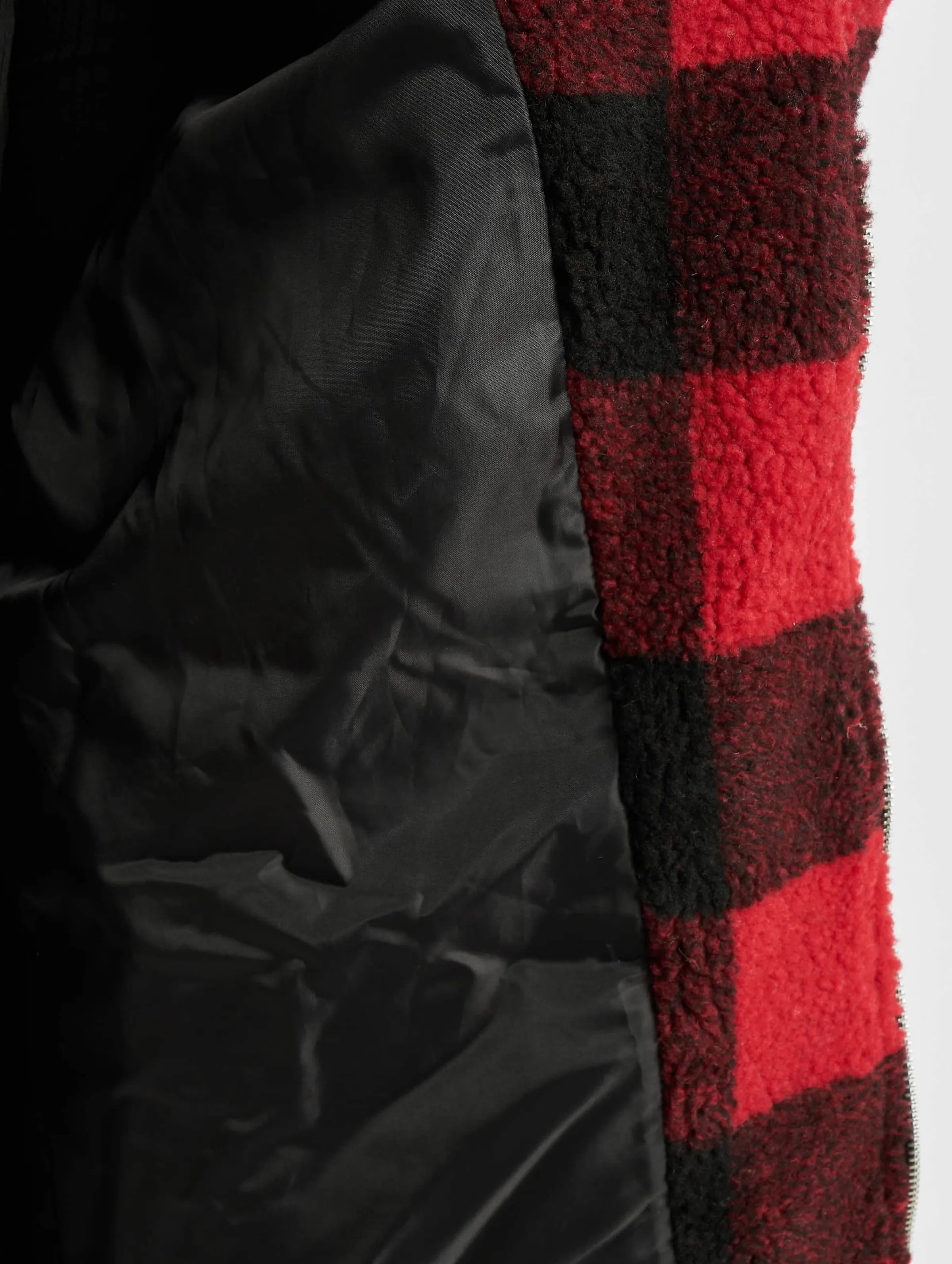 Urban Classics Ladies Hooded Oversized Check Sherpa