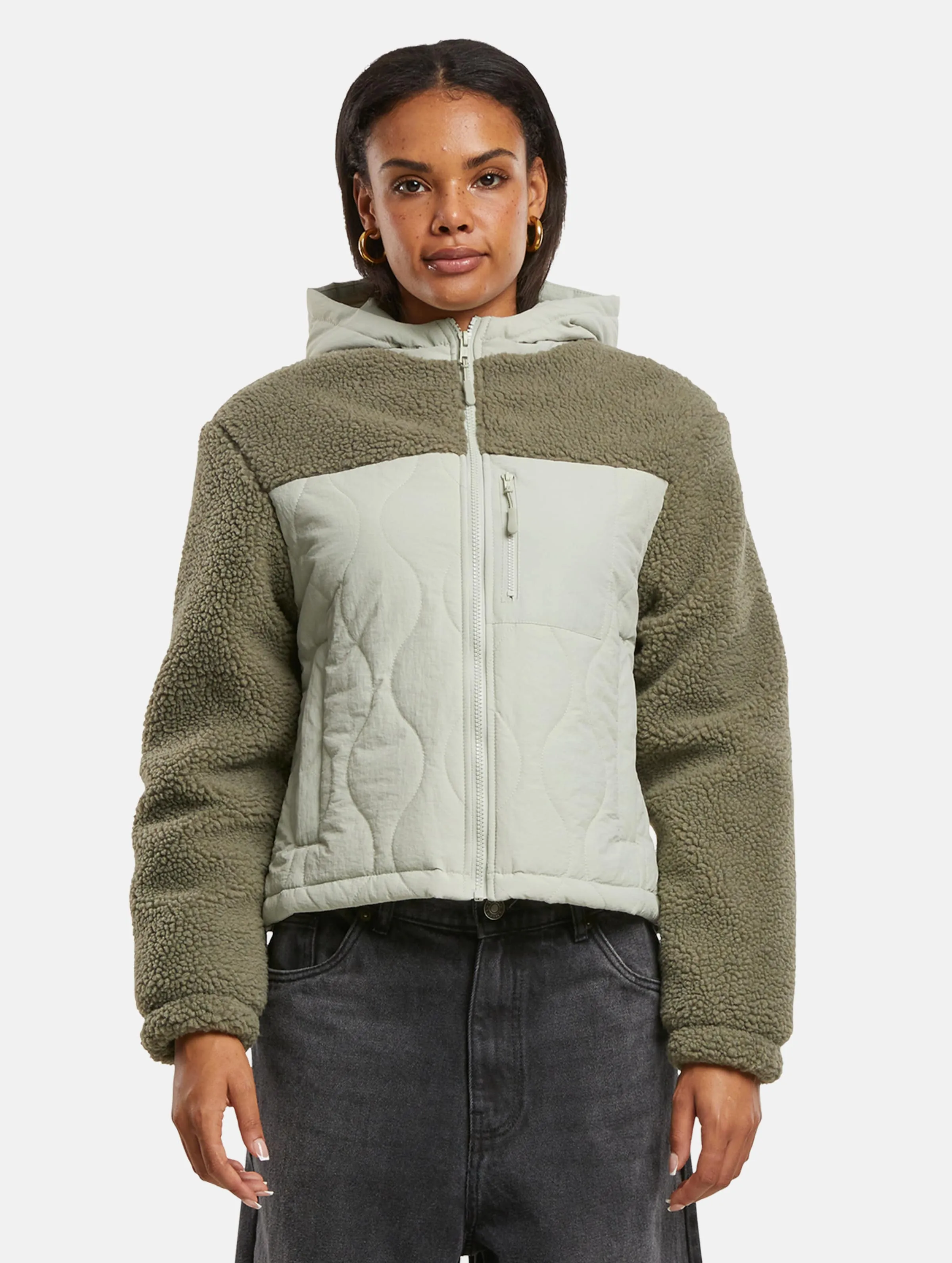 Urban Classics Ladies Sherpa Crinkle Nylon Mix