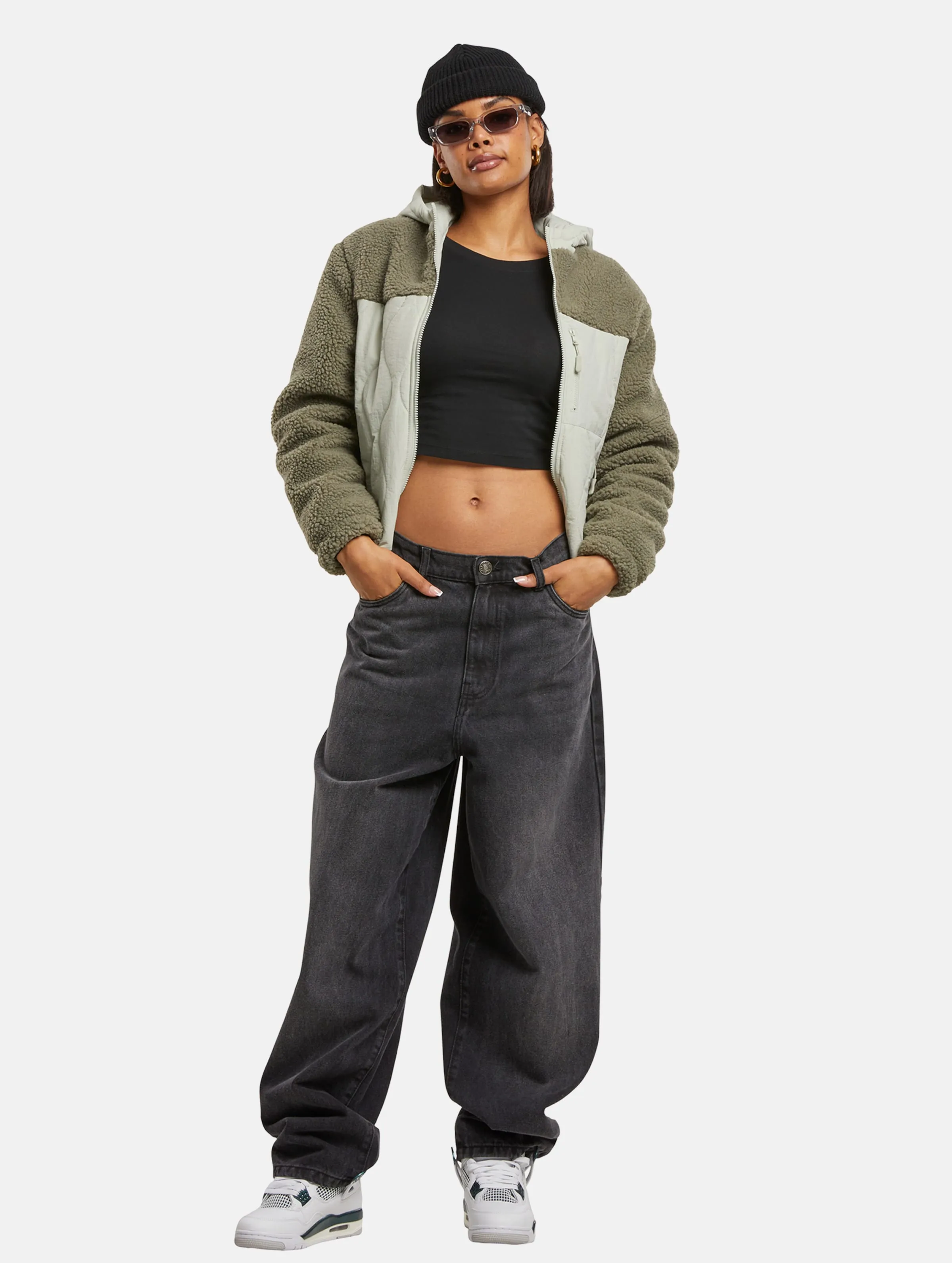 Urban Classics Ladies Sherpa Crinkle Nylon Mix