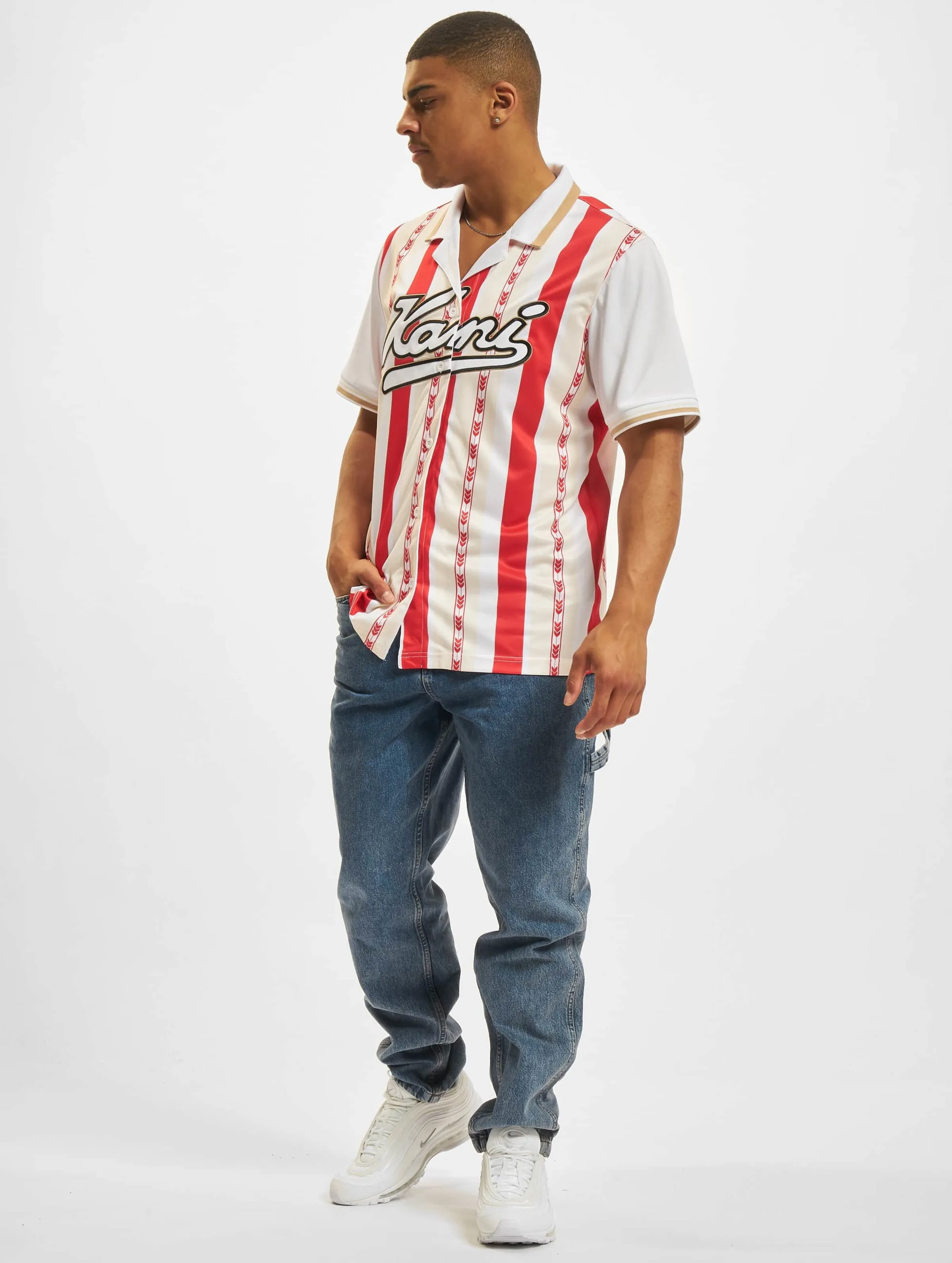 Varsity Block Stripe Baseball Shirt