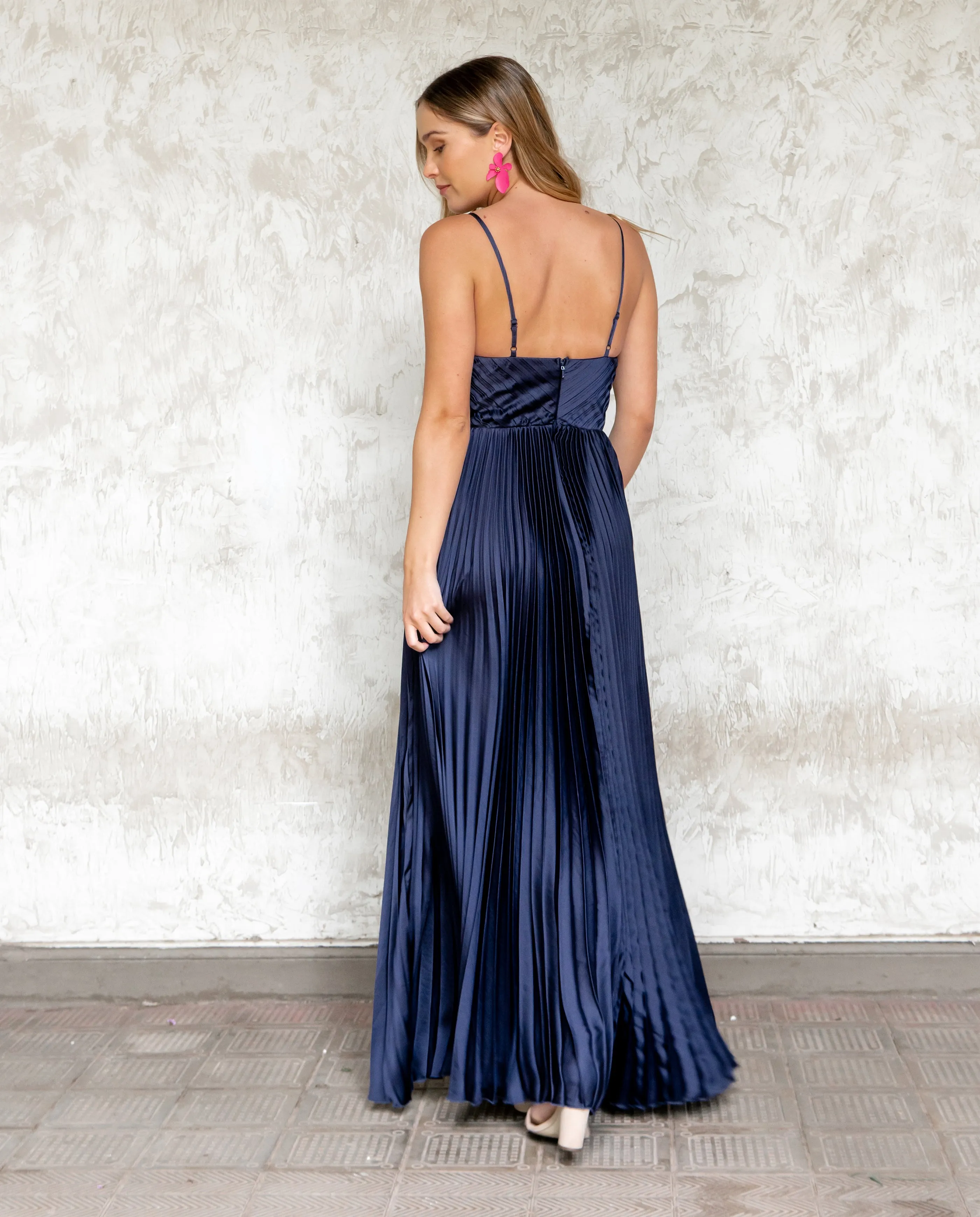 VESTIDO LARGO LORENZA AZUL