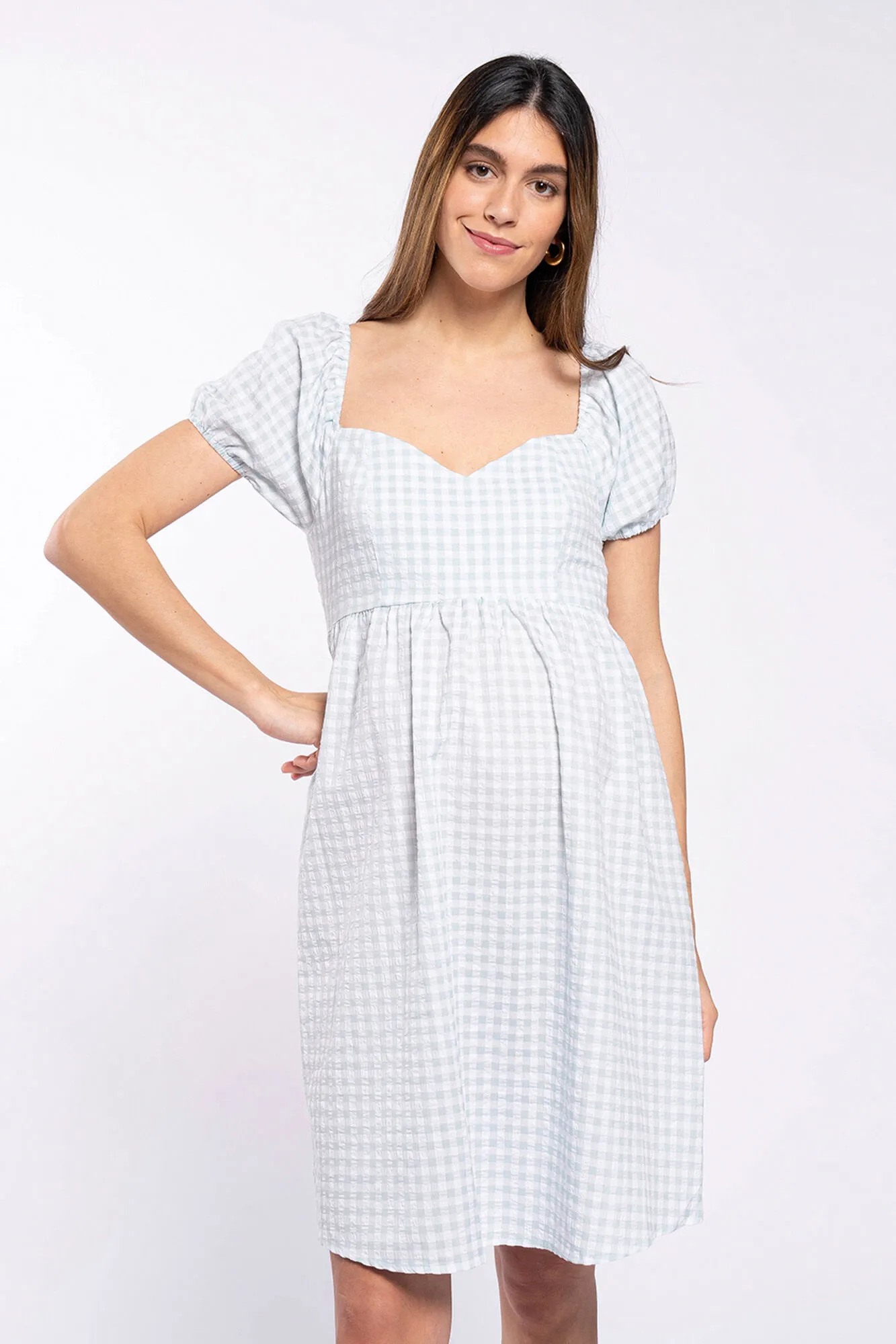 Vestido premamá cuadros vichi