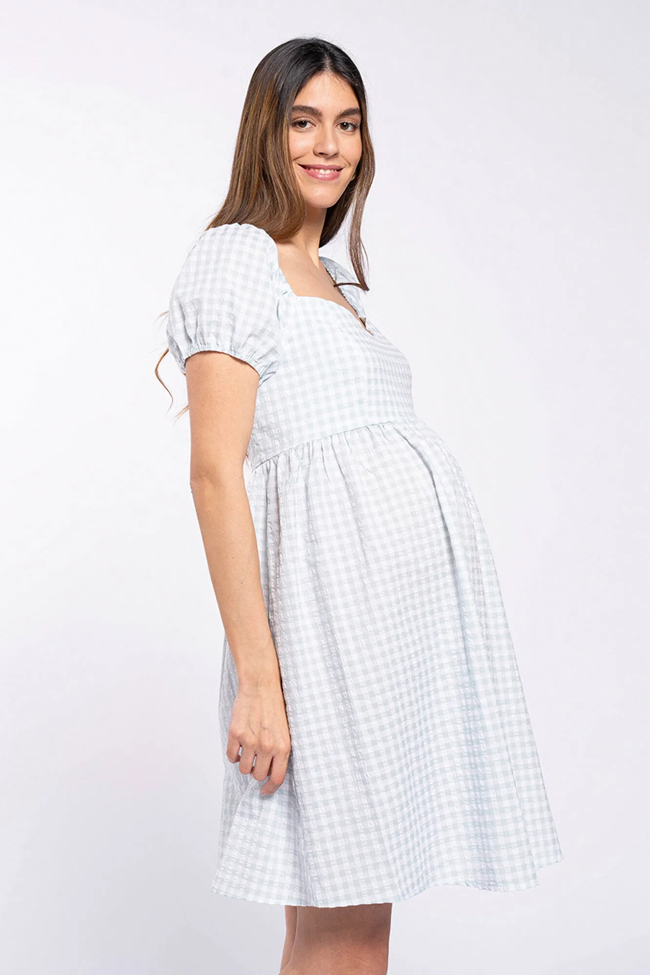 Vestido premamá cuadros vichi