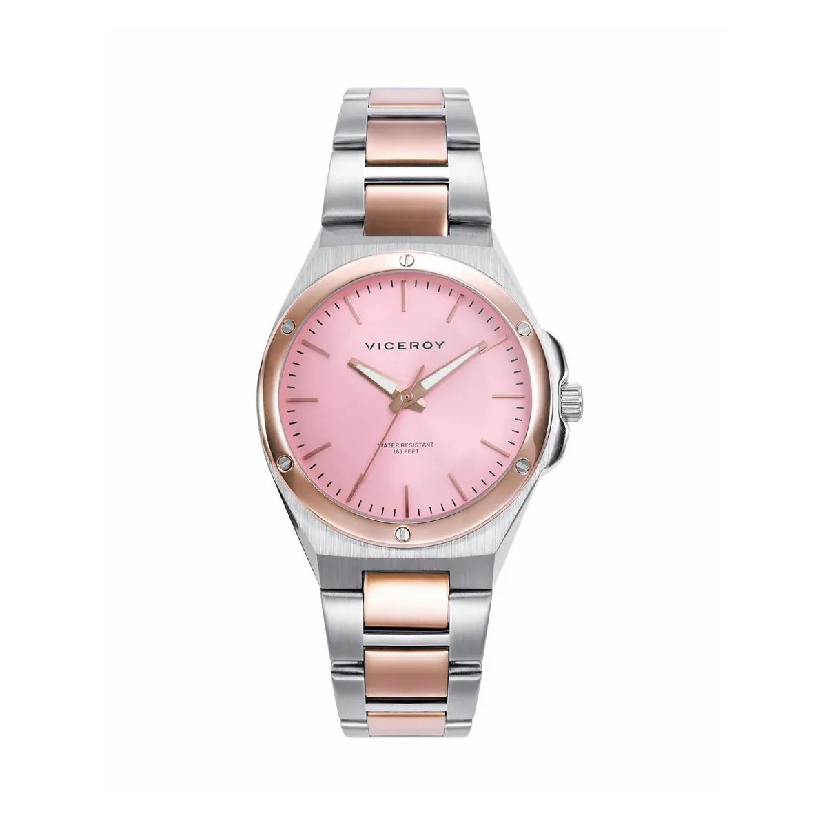 VICEROY RELOJ CAJA BICOLOR DE ACERO E IP ROSA, 5 ATM, BRAZALETE BICOLOR DE ACERO E IP ROSA, MOVIMIENTO CUARZO  VICEROY