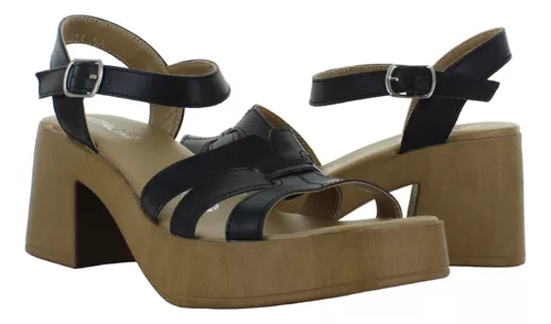 Vitalia Sandalia Plataforma Tacon Ancho Elegante Mujer 89112