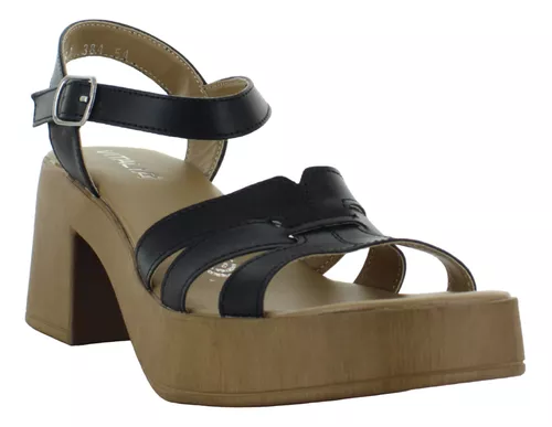 Vitalia Sandalia Plataforma Tacon Ancho Elegante Mujer 89112