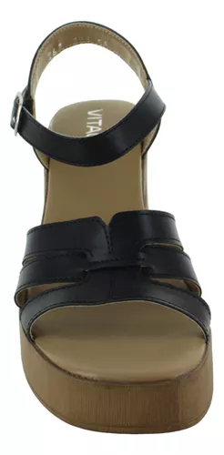 Vitalia Sandalia Plataforma Tacon Ancho Elegante Mujer 89112