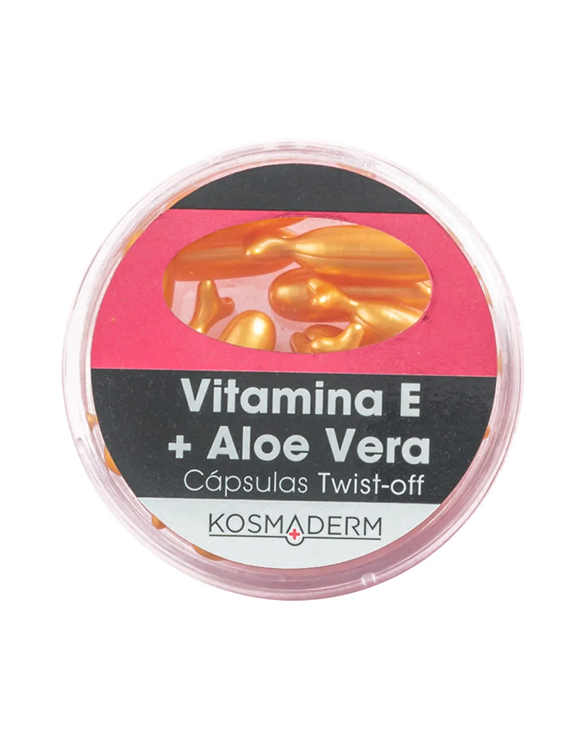 Vitamina E + Aloe Vera facial  x 15 Perlas faciales twist off