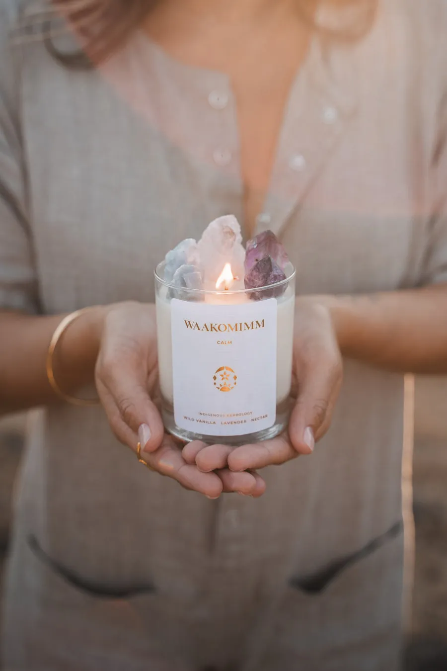 W A A K O M I M M // Calm Crystal Candle