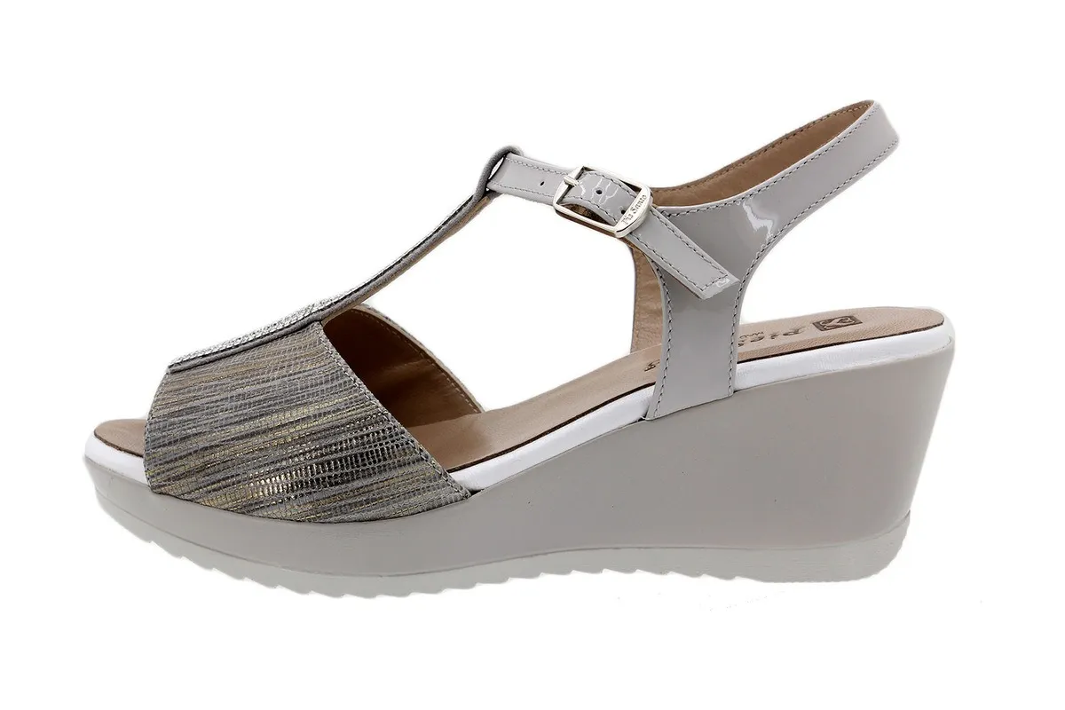 Wegde Sandal Snake Grey