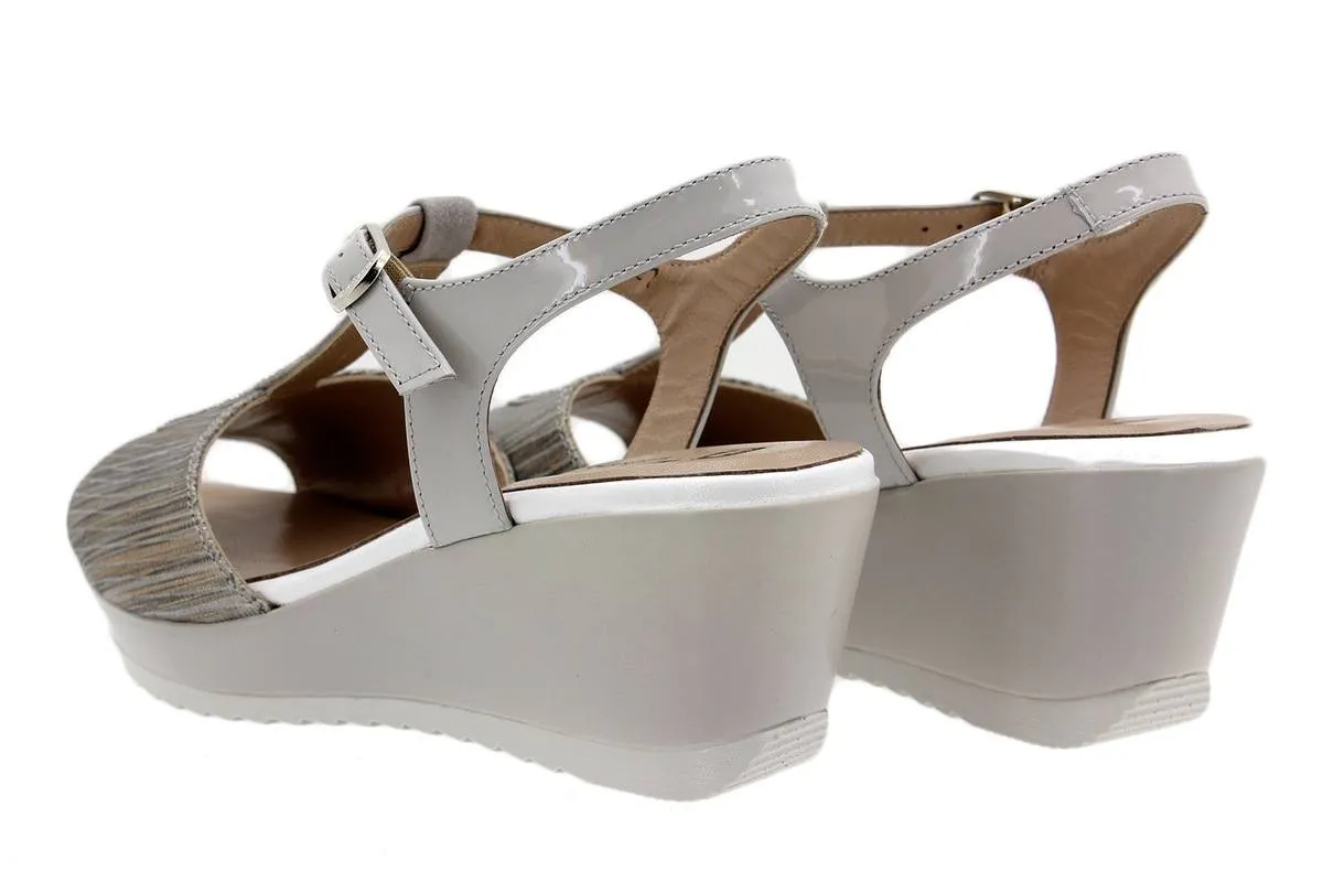 Wegde Sandal Snake Grey