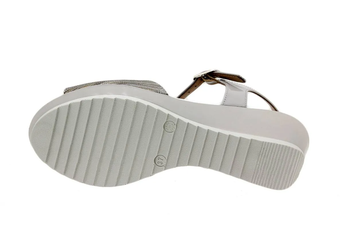 Wegde Sandal Snake Grey