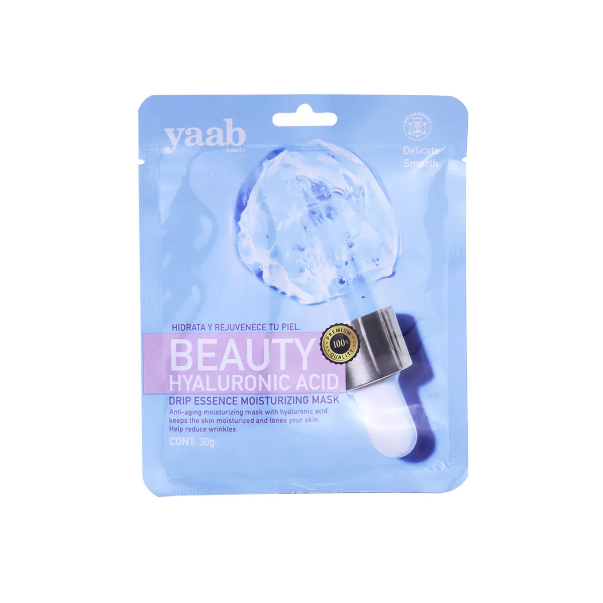 Yaab Beauty, Mascarilla Facial de cido Hialurónico