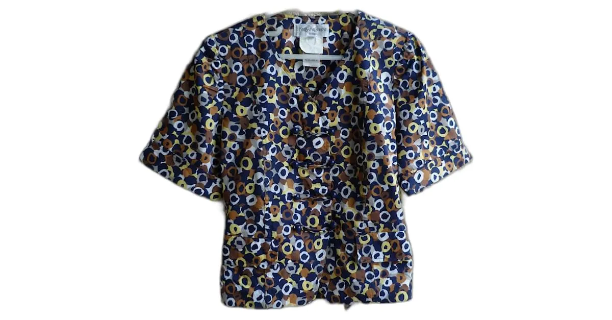 Yves Saint Laurent Tapas Multicolor Azul marino 