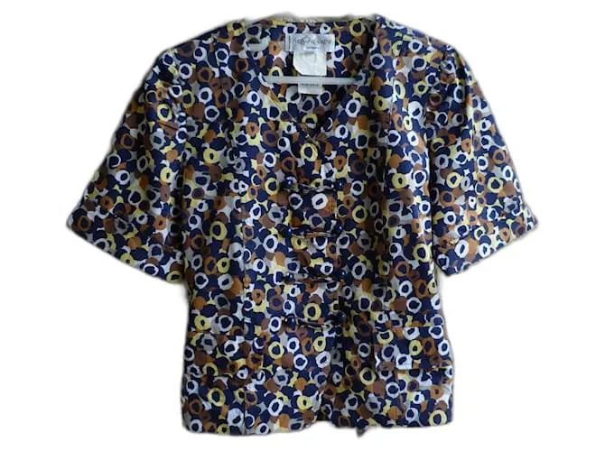Yves Saint Laurent Tapas Multicolor Azul marino 