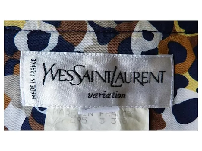 Yves Saint Laurent Tapas Multicolor Azul marino 