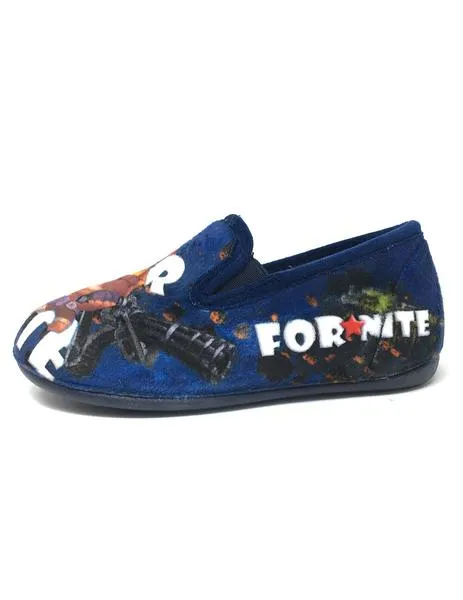 zapatilla de casa cerrada azul
