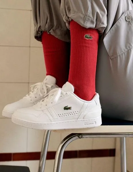 ZAPATILLAS BLANCAS LACOSTE TCLIP EN PIEL