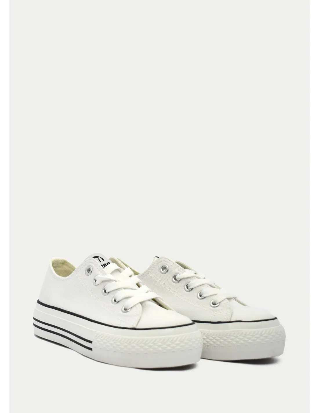 ZAPATILLAS DE LONA MUSTANG KIDS 81195 BLANCO 