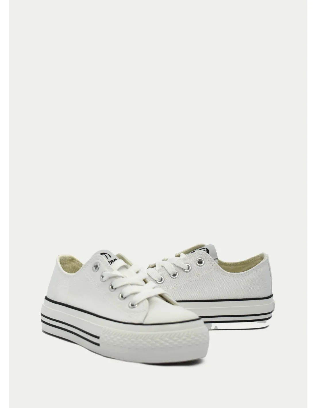 ZAPATILLAS DE LONA MUSTANG KIDS 81195 BLANCO 