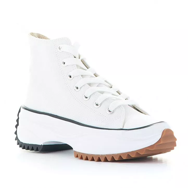 Zapatillas lona JOLLETE con plataforma serrada blanca