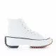 Zapatillas lona JOLLETE con plataforma serrada blanca