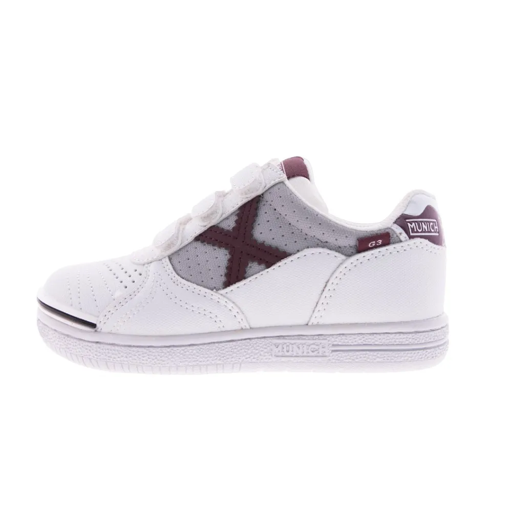 ZAPATILLAS MUNICH G3 KID VCO 318 BLANCO GRIS MARRO 1518318