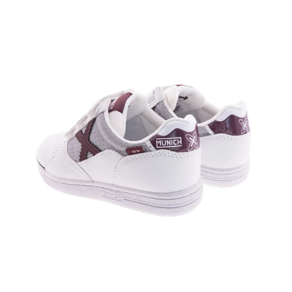 ZAPATILLAS MUNICH G3 KID VCO 318 BLANCO GRIS MARRO 1518318