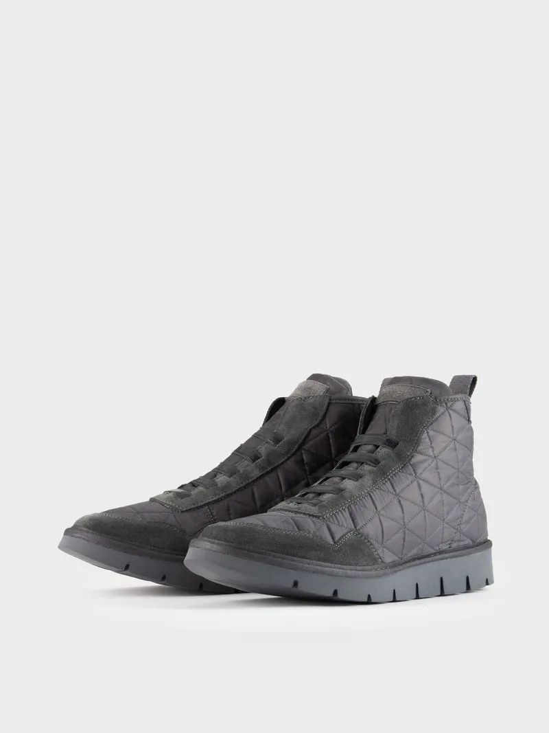 ZAPATO ABOTINADO CON ELÁSTICOS DE NAILON Y ANTE DE PANCHIC  GRIS