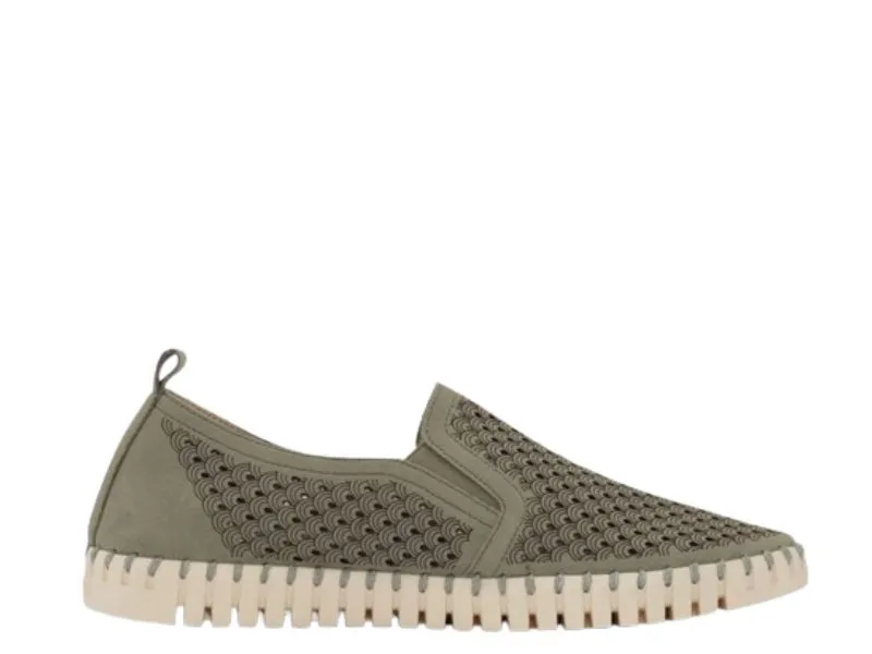 ZAPATO BAJO DE MICROFIBRA PARA HOMBRE ILSE JACOBSEN TULIP140MEN EN COLOR KAKI O AZUL