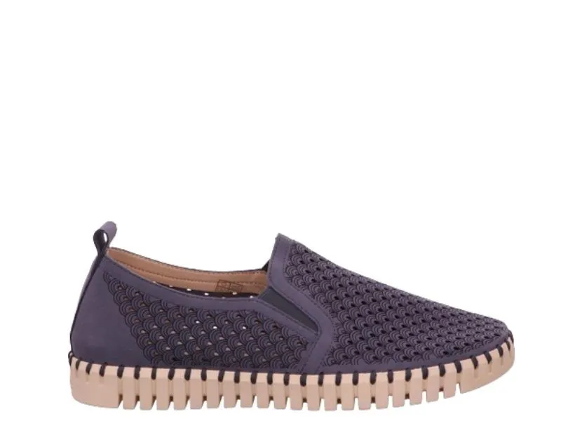 ZAPATO BAJO DE MICROFIBRA PARA HOMBRE ILSE JACOBSEN TULIP140MEN EN COLOR KAKI O AZUL