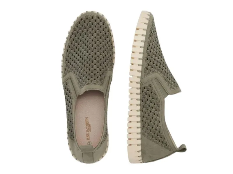 ZAPATO BAJO DE MICROFIBRA PARA HOMBRE ILSE JACOBSEN TULIP140MEN EN COLOR KAKI O AZUL