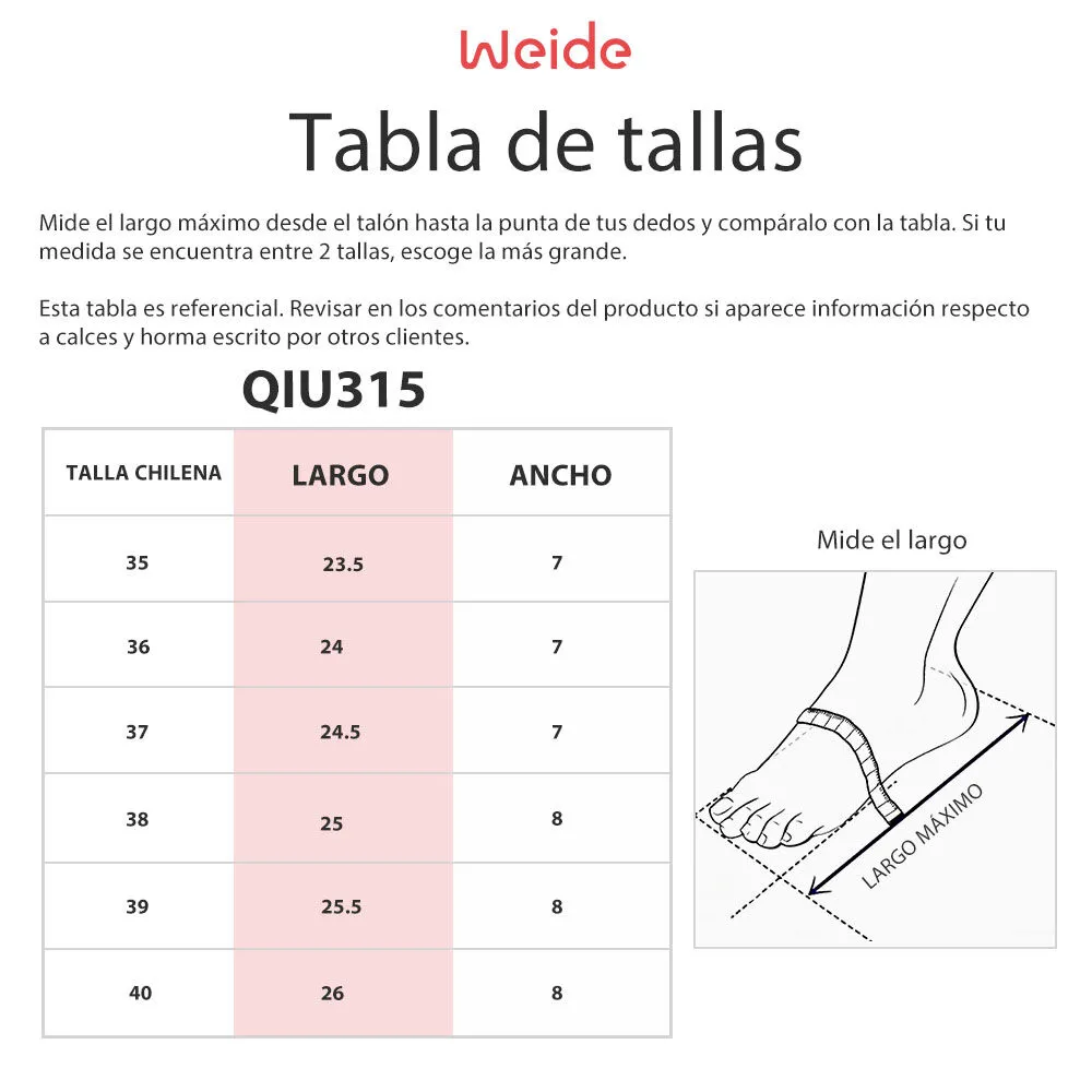 Zapato Taco Champan Fiesta Qiu315 Weide