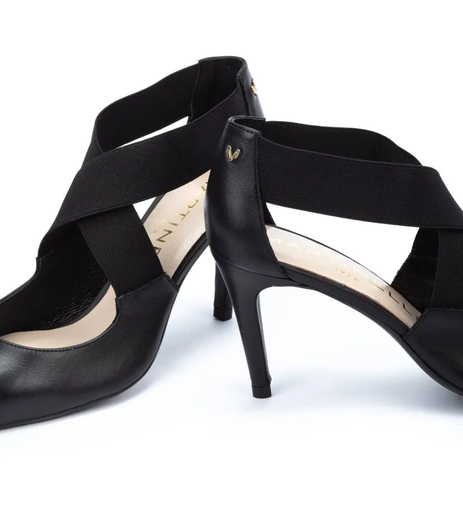 ZAPATOS DE PIEL THELMA NEGRO ALTURA TACóN 8,5CM