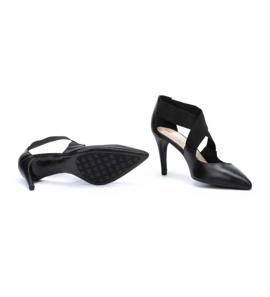 ZAPATOS DE PIEL THELMA NEGRO ALTURA TACóN 8,5CM
