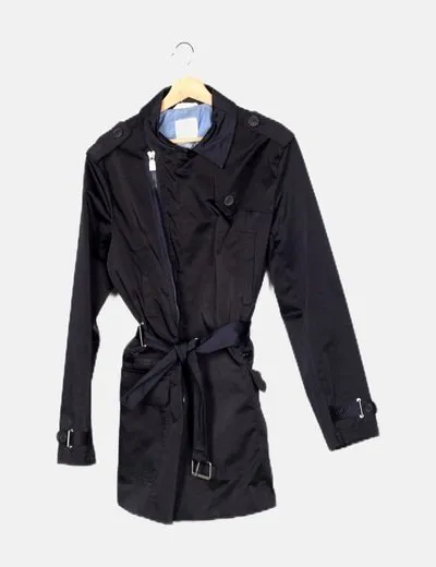 Zara Gabardina azul marin
